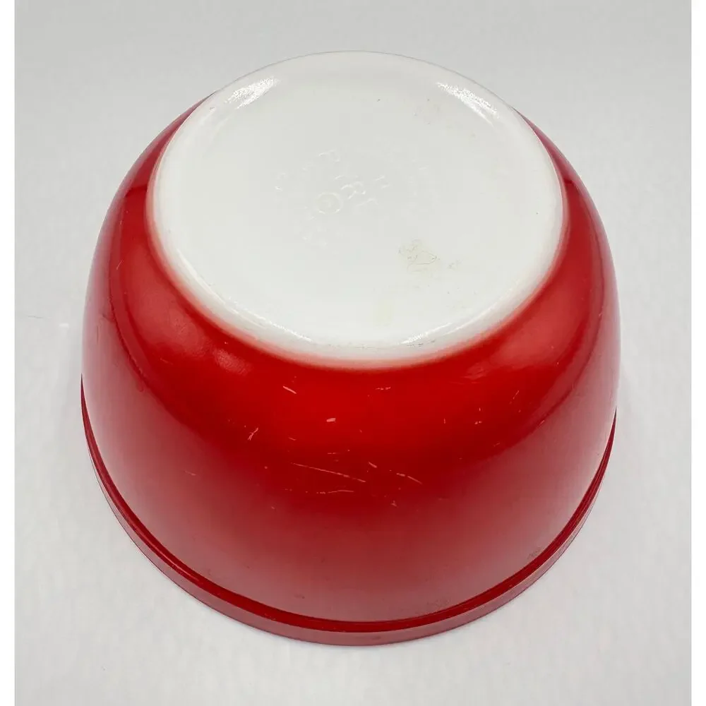 Vintage Pyrex Primary Red 402 Nesting Mixing Bowl 1.5QT